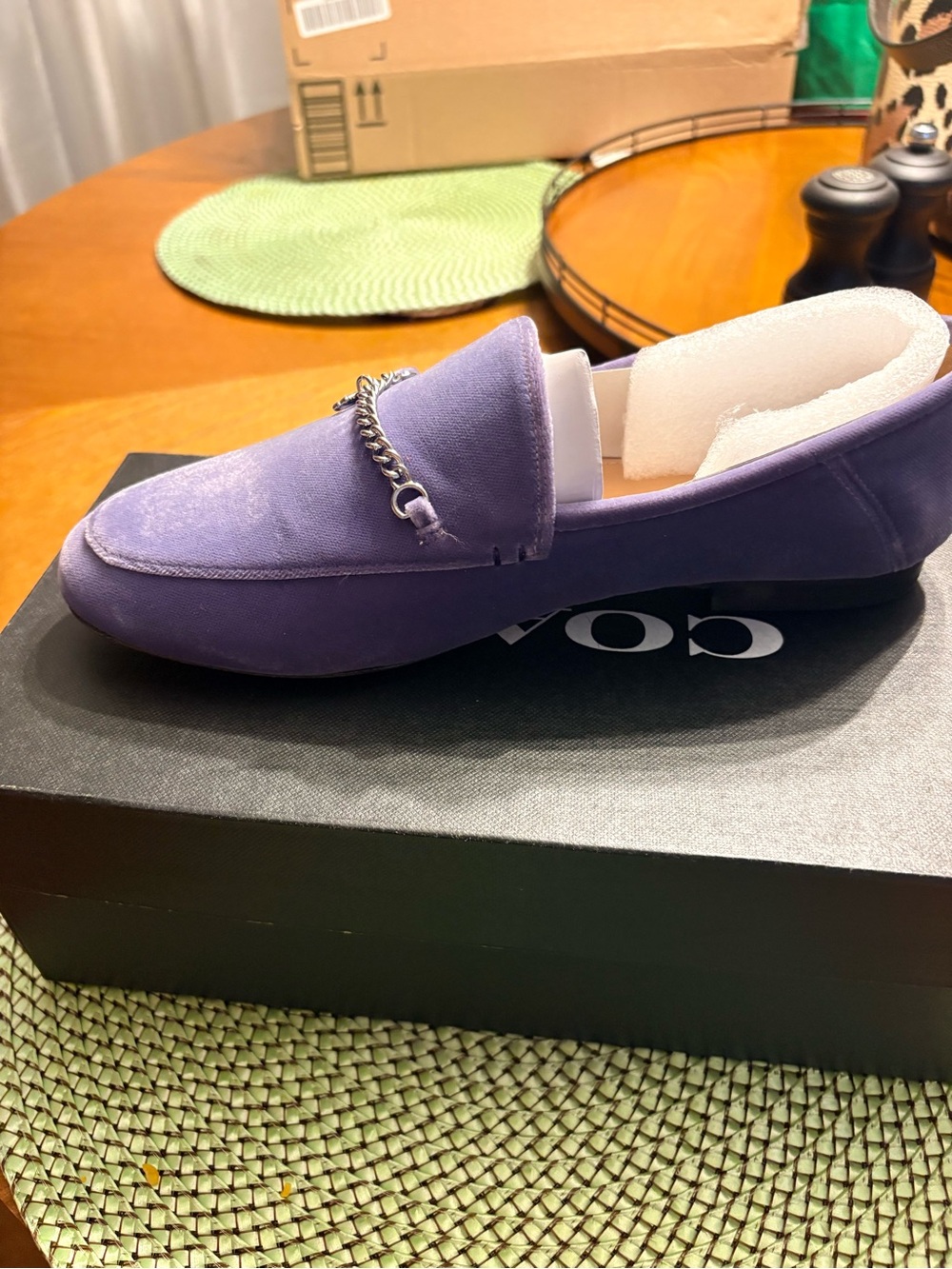 Coach velvet loafers only worn once